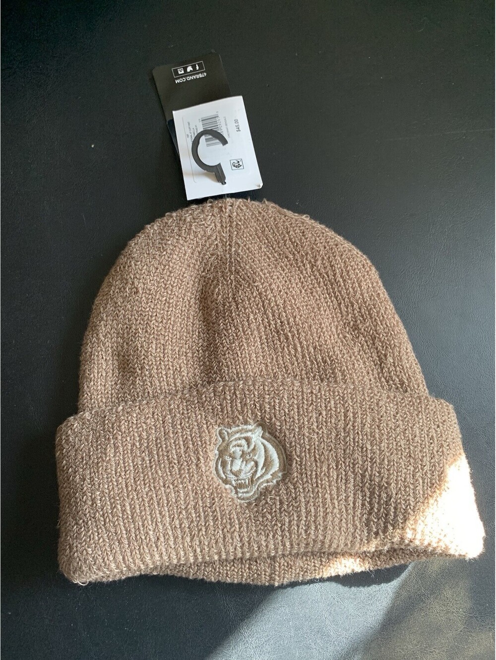 ’47 Cincinnati Bengals Knit Cuffed Beanie Hat Beige One Size NWT